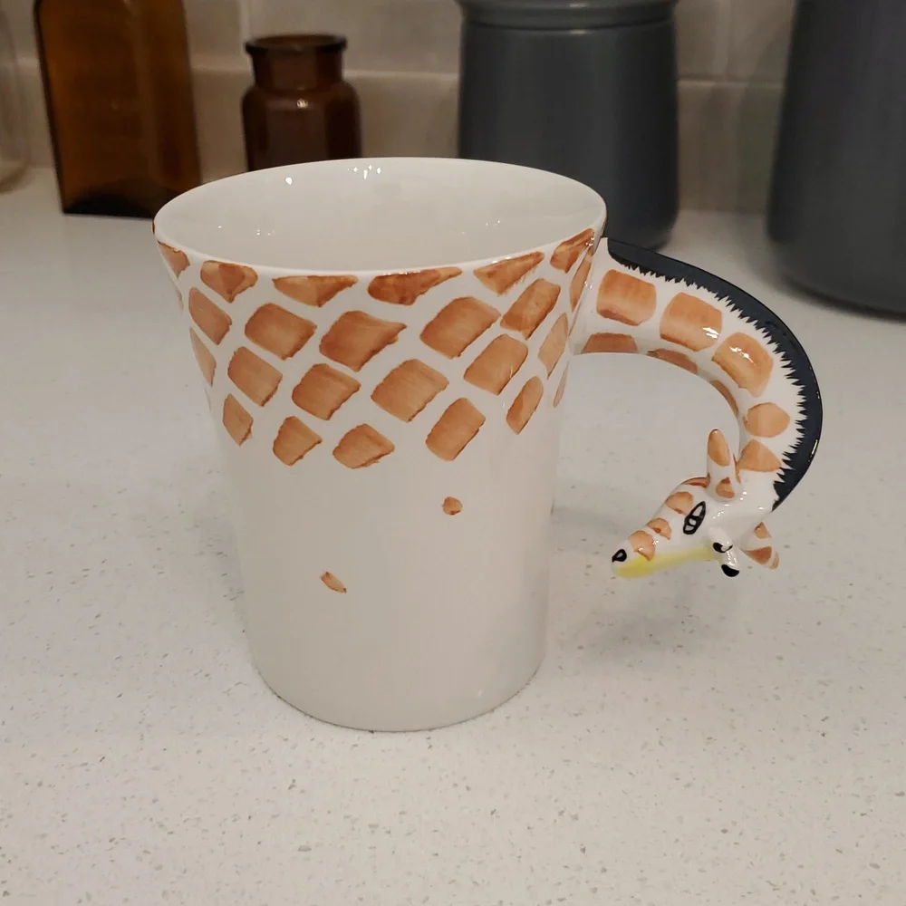 Pier 1 Imports Stoneware Giraffe Mug with 3D Handle